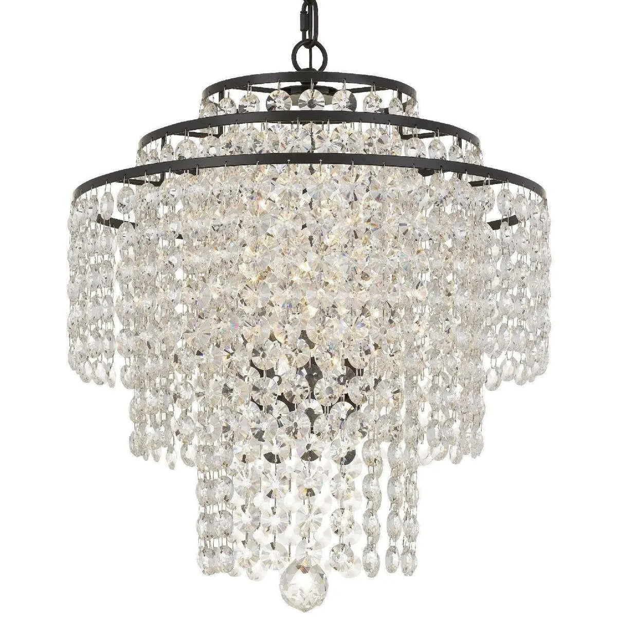 Crystorama - Arielle Four Light Chandelier - ARI-304-DB-CL-MWP | Montreal Lighting & Hardware