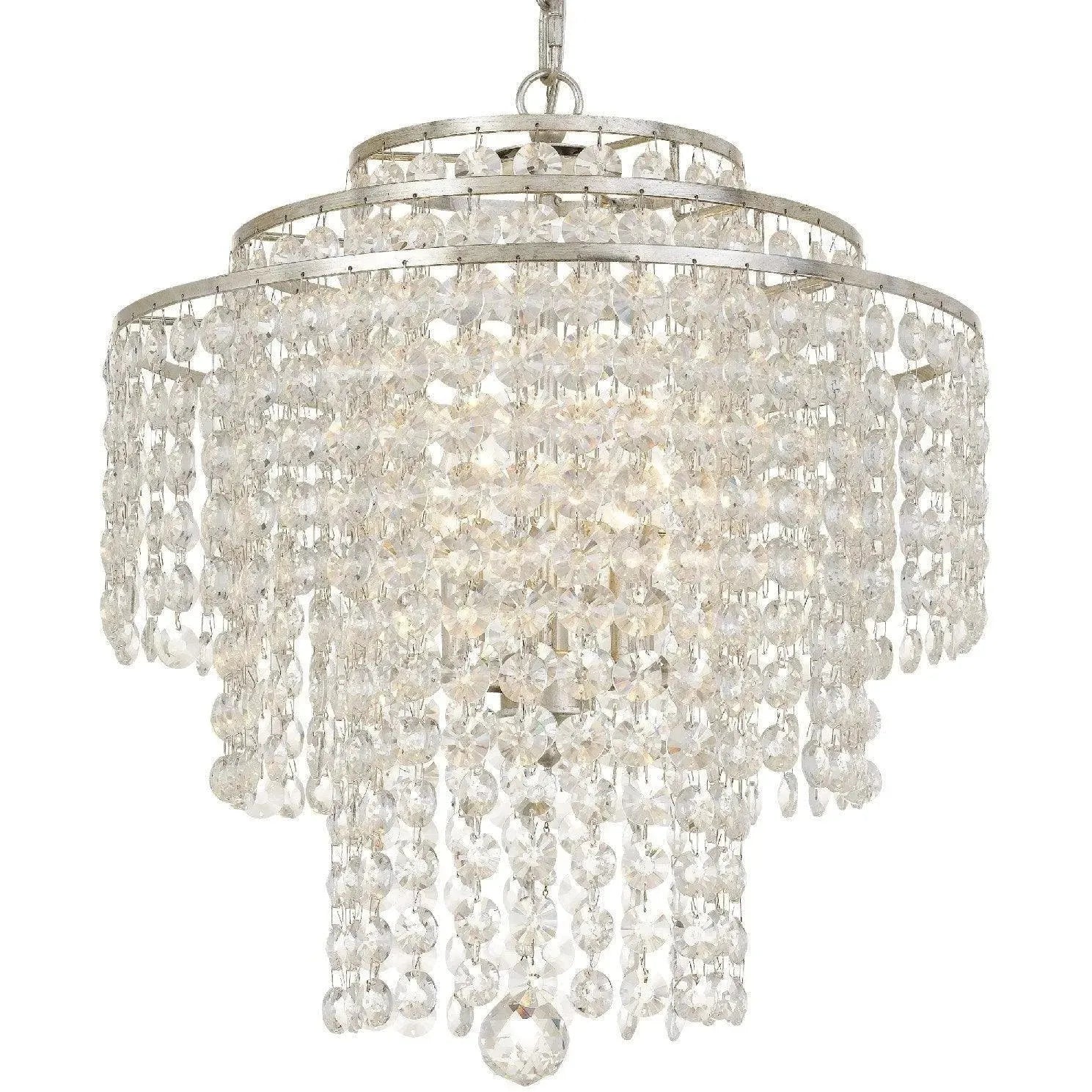 Crystorama - Arielle Four Light Chandelier - ARI-304-SA-CL-MWP | Montreal Lighting & Hardware