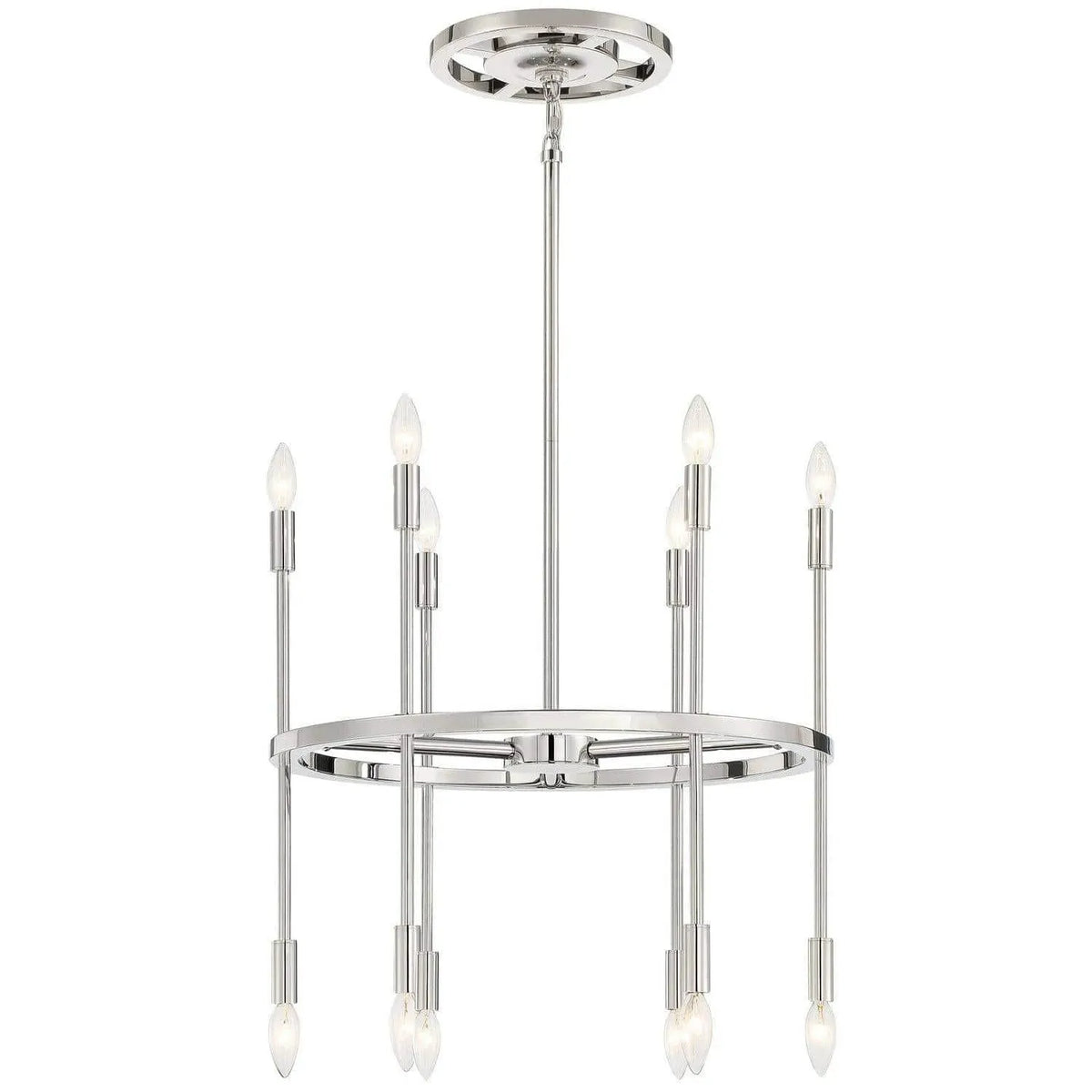 Crystorama - Aries Chandelier - ARS-B4012-PN | Montreal Lighting & Hardware