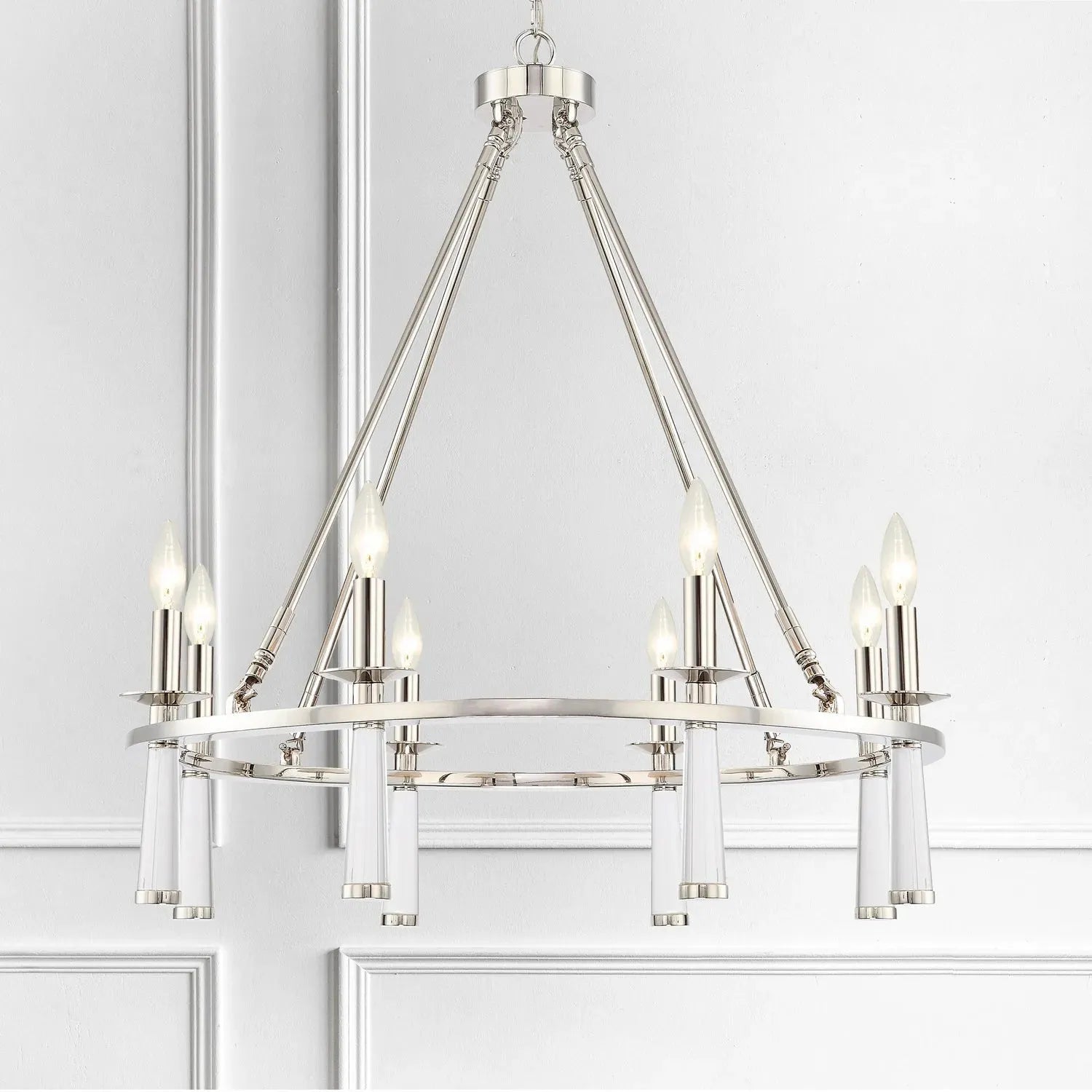 Crystorama - Baxter Eight Light Chandelier - 8867-AG | Montreal Lighting & Hardware