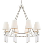 Crystorama - Baxter Eight Light Chandelier - 8867-PN | Montreal Lighting & Hardware