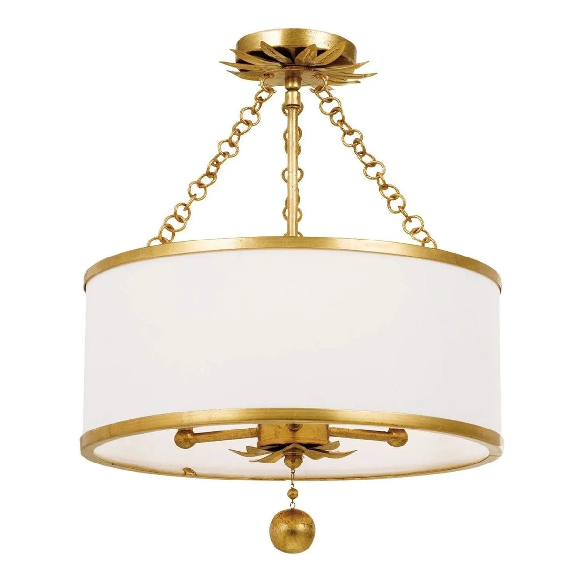 Crystorama - Broche Semi Flush Mount - Drum - 513-GA_CEILING | Montreal Lighting & Hardware