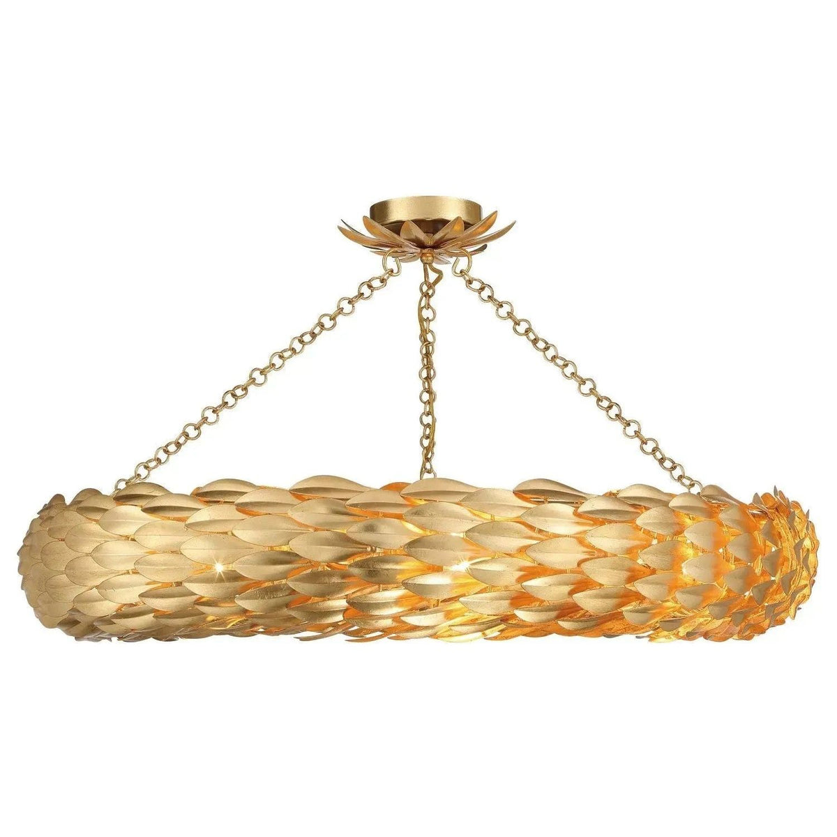 Crystorama - Broche Semi Flush Mount - Ring - 538-GA_CEILING | Montreal Lighting & Hardware