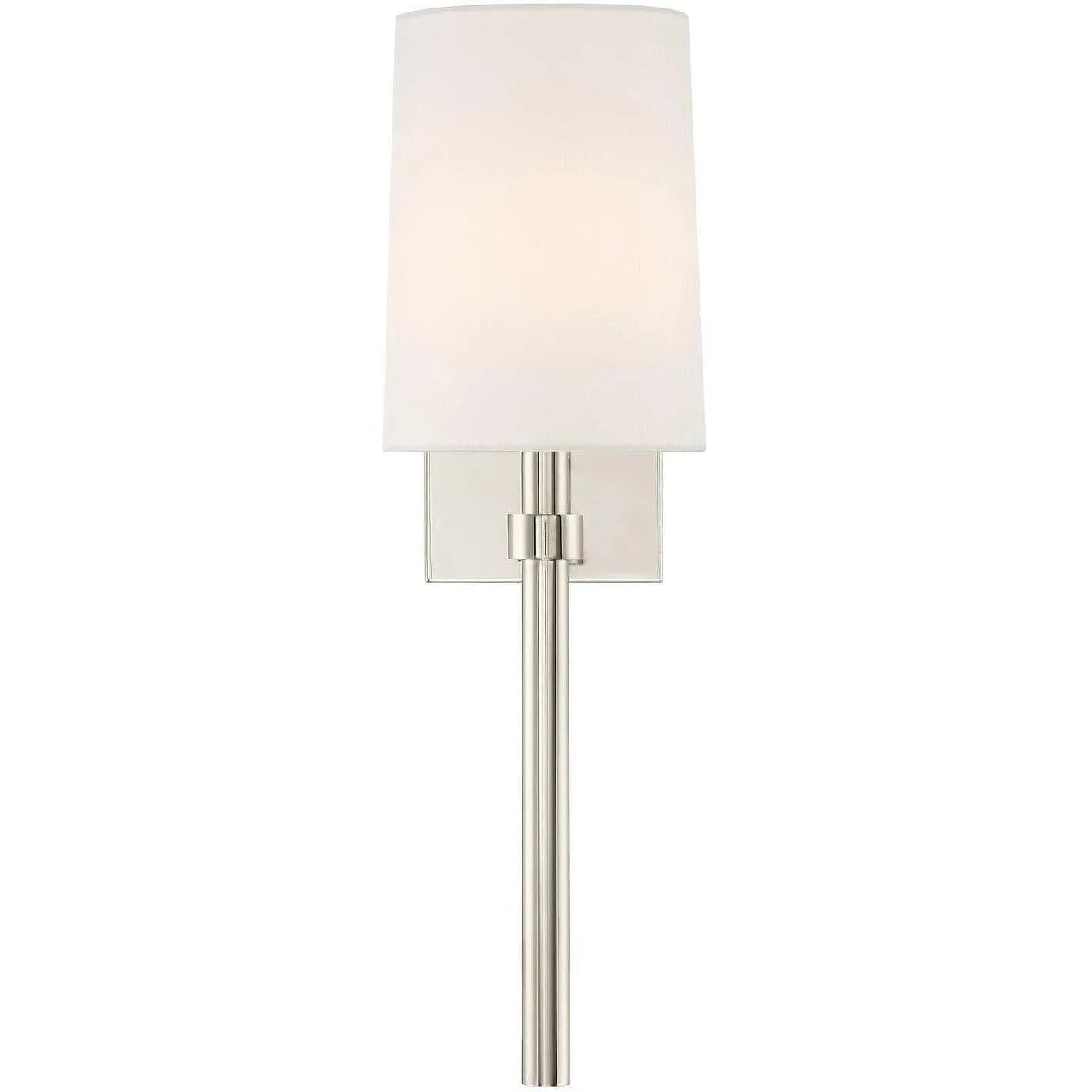 Crystorama - Bromley One Light Wall Mount - BRO-451-PN | Montreal Lighting & Hardware