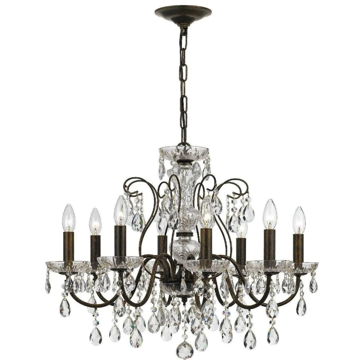 Crystorama - Butler Chandelier - 3025-EB-CL-MWP | Montreal Lighting & Hardware