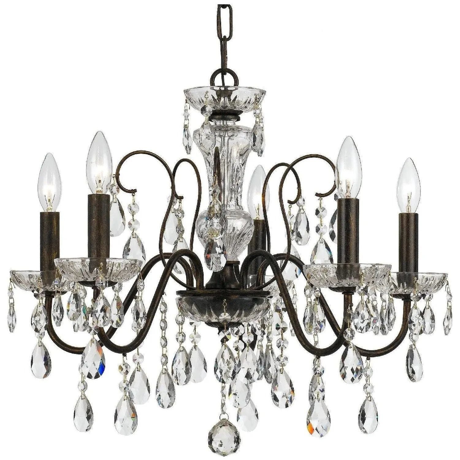 Crystorama - Butler Chandelier - 3025-EB-CL-MWP | Montreal Lighting & Hardware