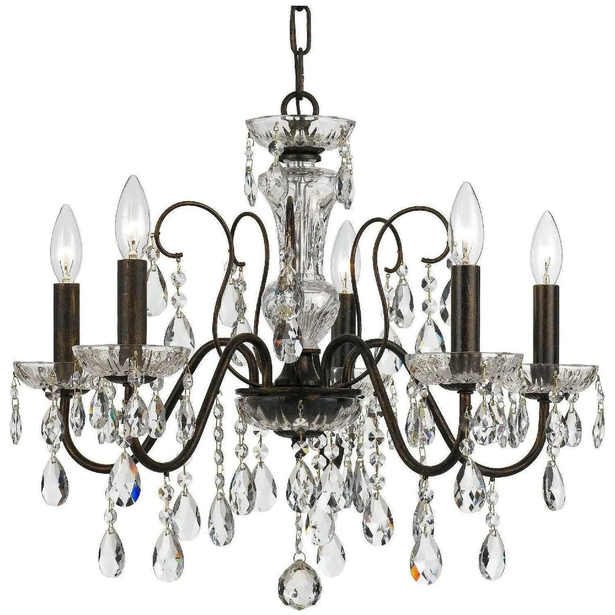 Crystorama - Butler Chandelier - 3025-EB-CL-S | Montreal Lighting & Hardware