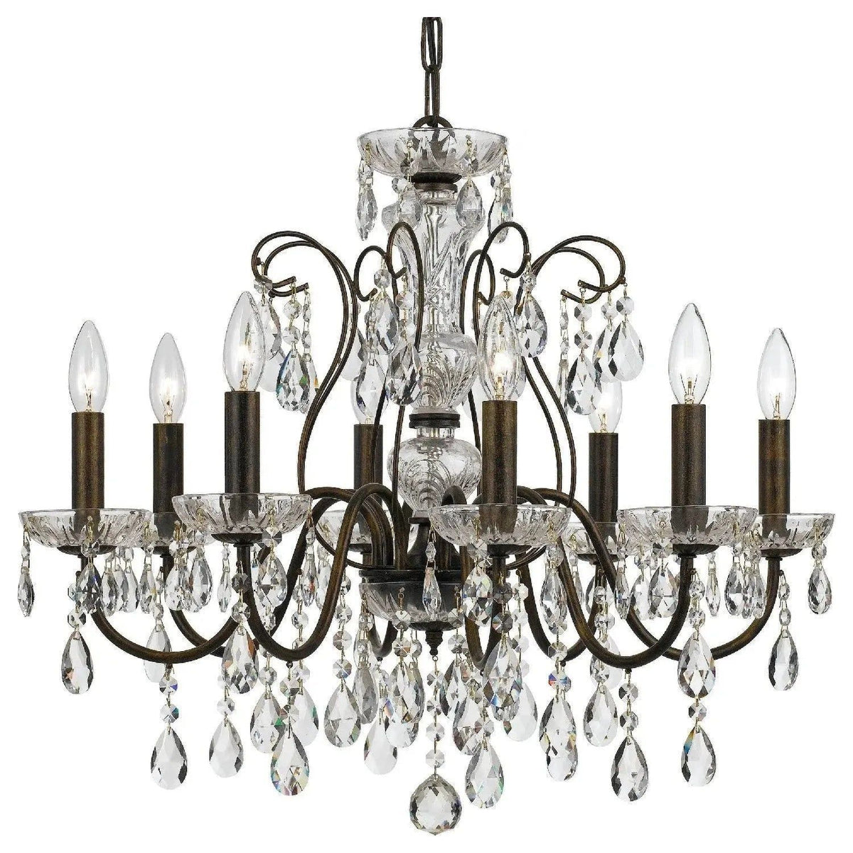 Crystorama - Butler Chandelier - 3028-EB-CL-MWP | Montreal Lighting & Hardware