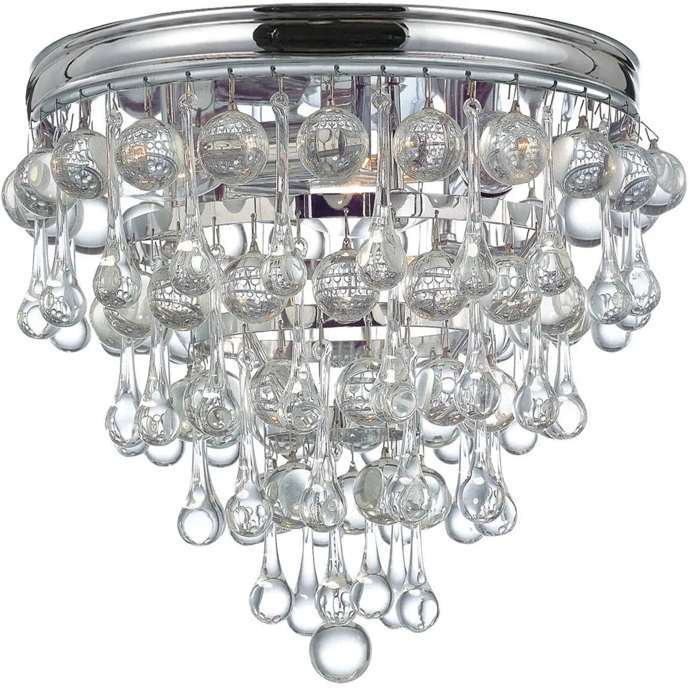 Crystorama - Calypso Three Light Ceiling Mount - 135-CH | Montreal Lighting & Hardware