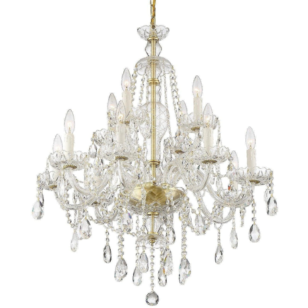 Crystorama - Candace 12 Light Chandelier - CAN-A1312-PB-CL-SAQ | Montreal Lighting & Hardware