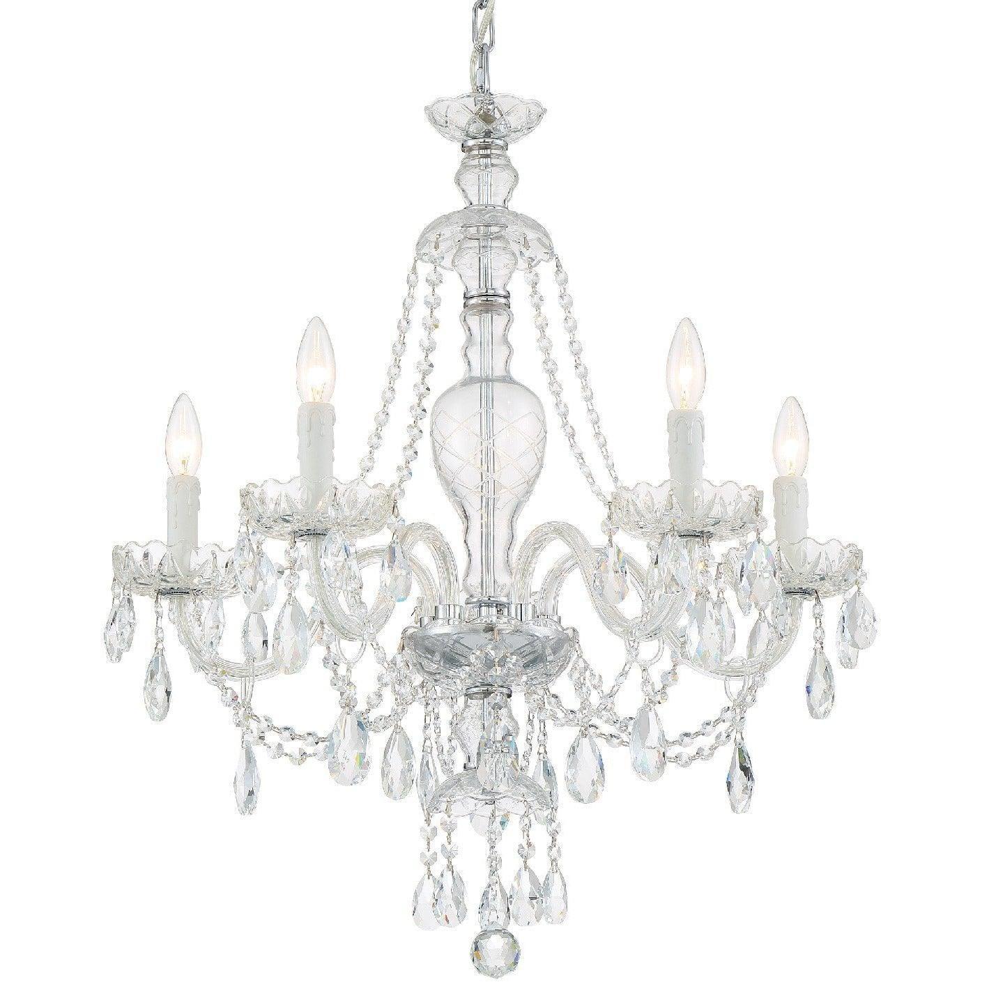 Crystorama - Candace Five Light Chandelier - CAN-A1305-CH-CL-S | Montreal Lighting & Hardware