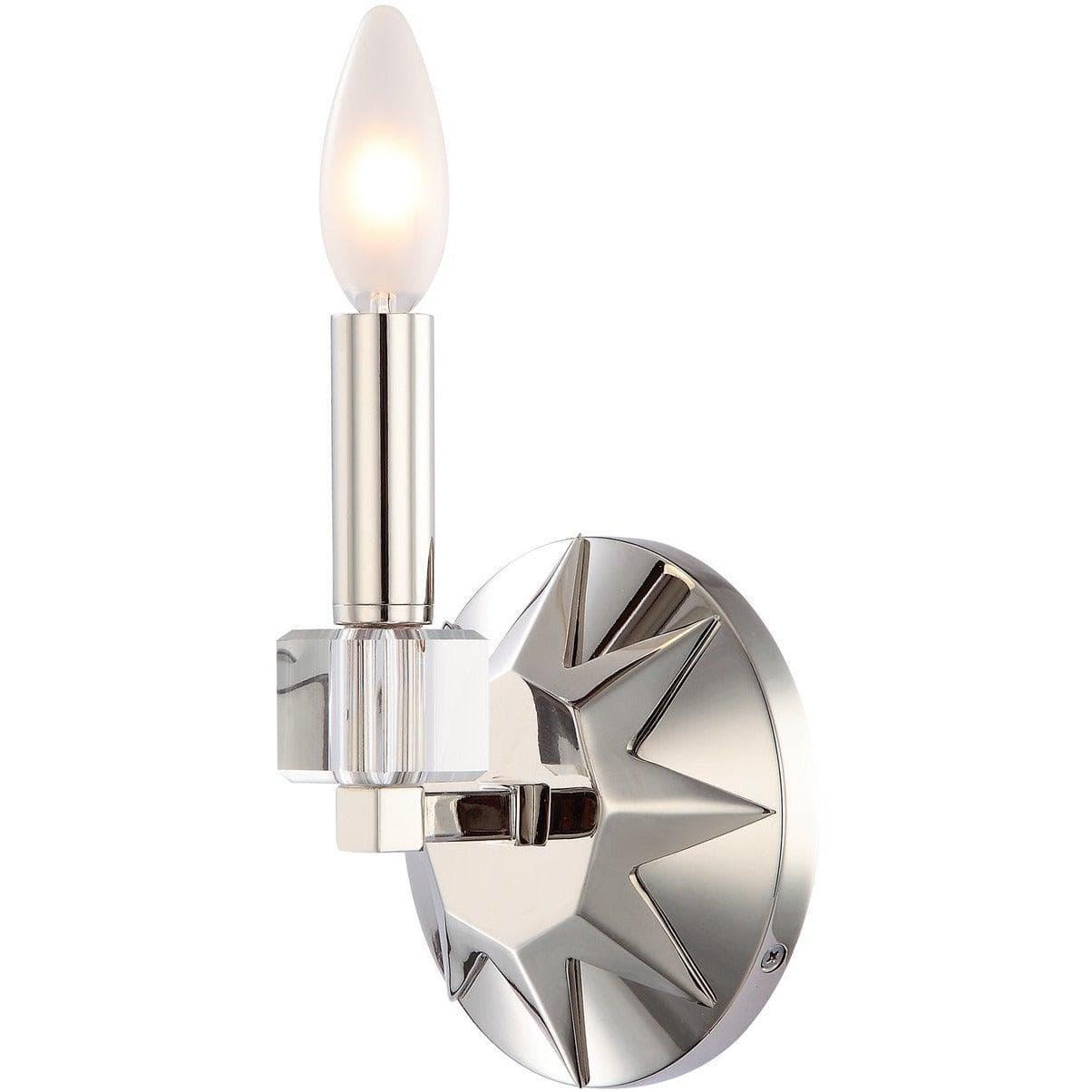 Montreal Lighting & Hardware - Carson One Light Wall Mount by Crystorama | Open Box - 8851-PN-OB | Montreal Lighting & Hardware