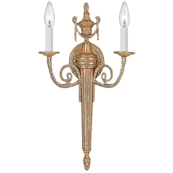 Cast Brass Wall Mount Two Light Wall Mount