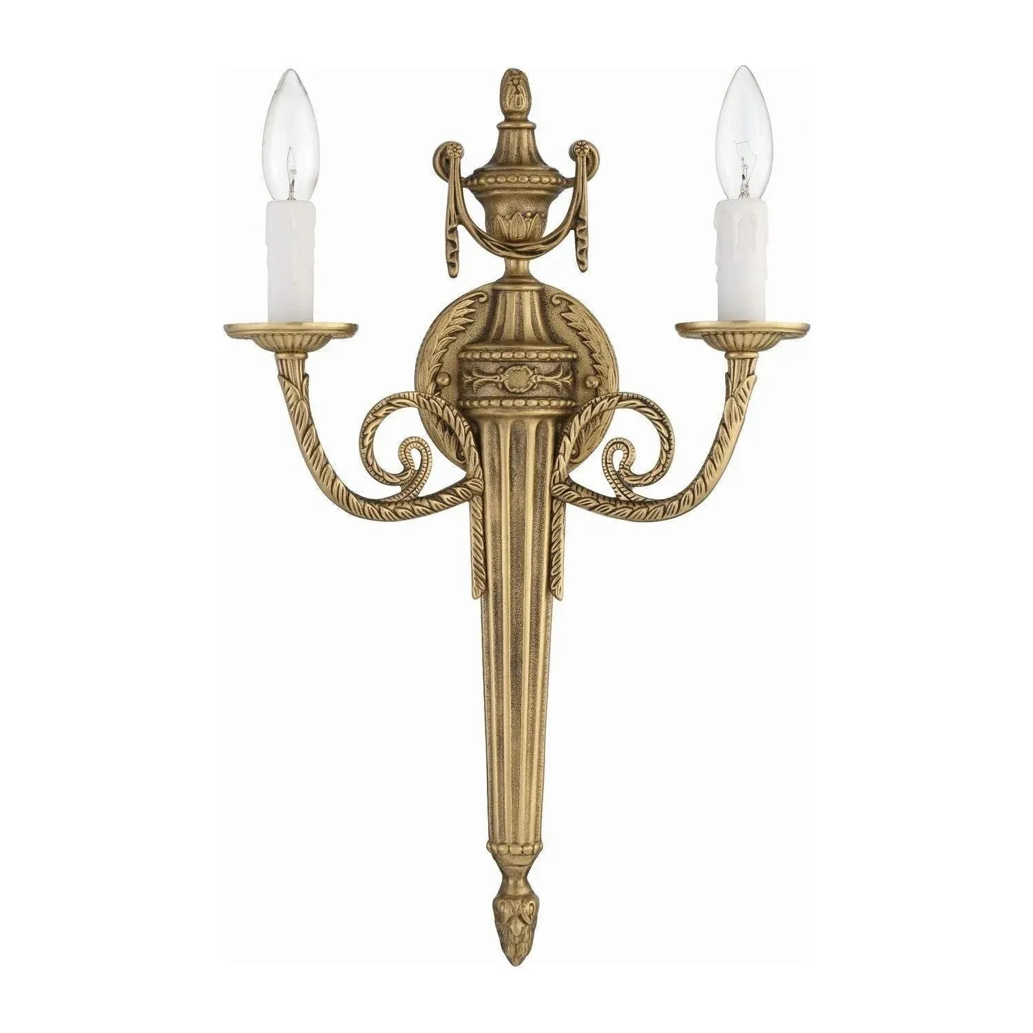 Crystorama - Cast Brass Wall Mount Two Light Wall Mount - 662-MB | Montreal Lighting & Hardware