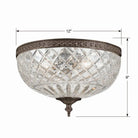 Crystorama - Ceiling Mount Three Light Ceiling Mount - 117-12-CH | Montreal Lighting & Hardware