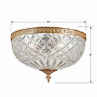 Crystorama - Ceiling Mount Three Light Ceiling Mount - 117-12-CH | Montreal Lighting & Hardware