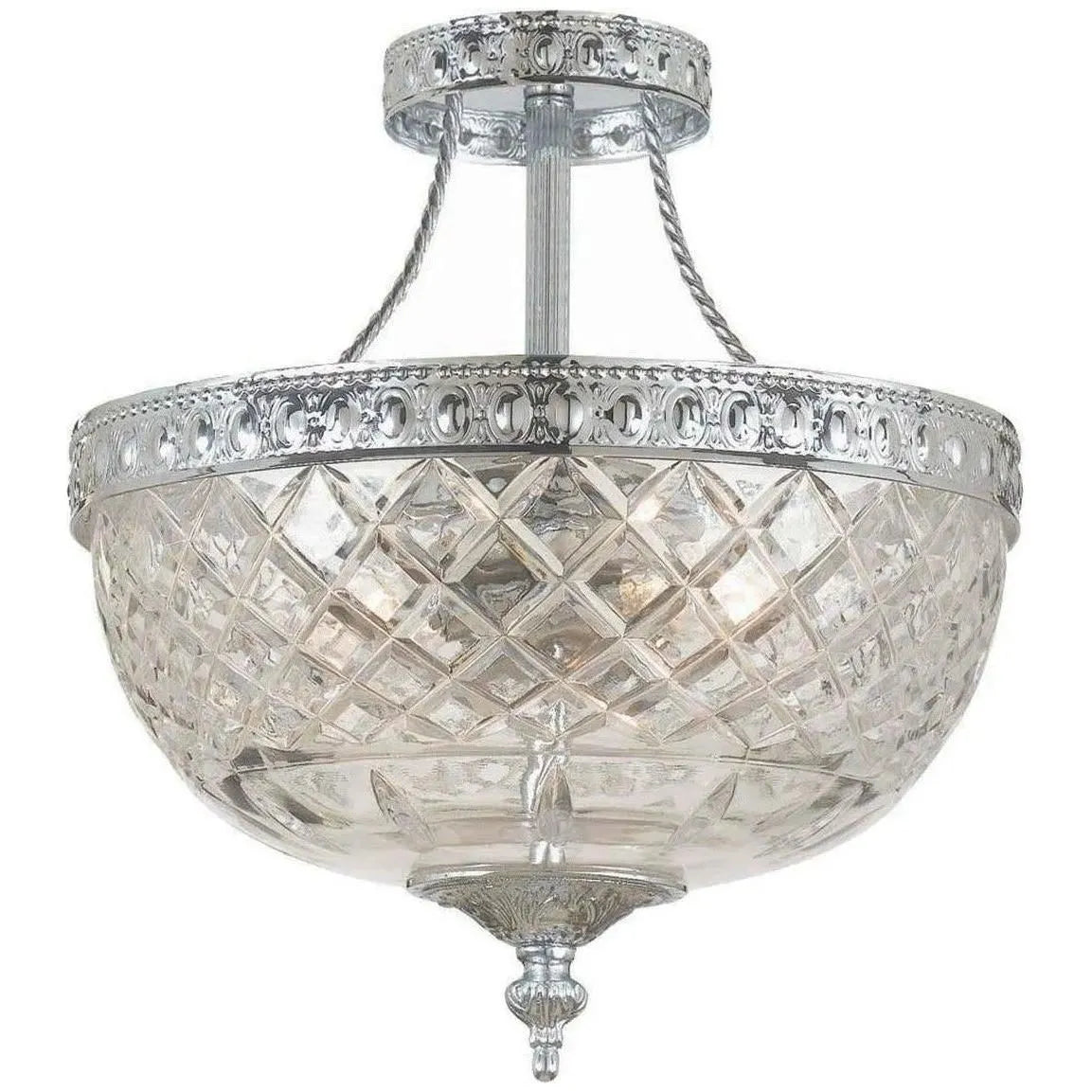 Crystorama - Ceiling Mount Three Light Ceiling Mount - 118-10-CH | Montreal Lighting & Hardware