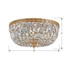 Crystorama - Ceiling Mount Three Light Ceiling Mount - 712-CH-CL-MWP | Montreal Lighting & Hardware