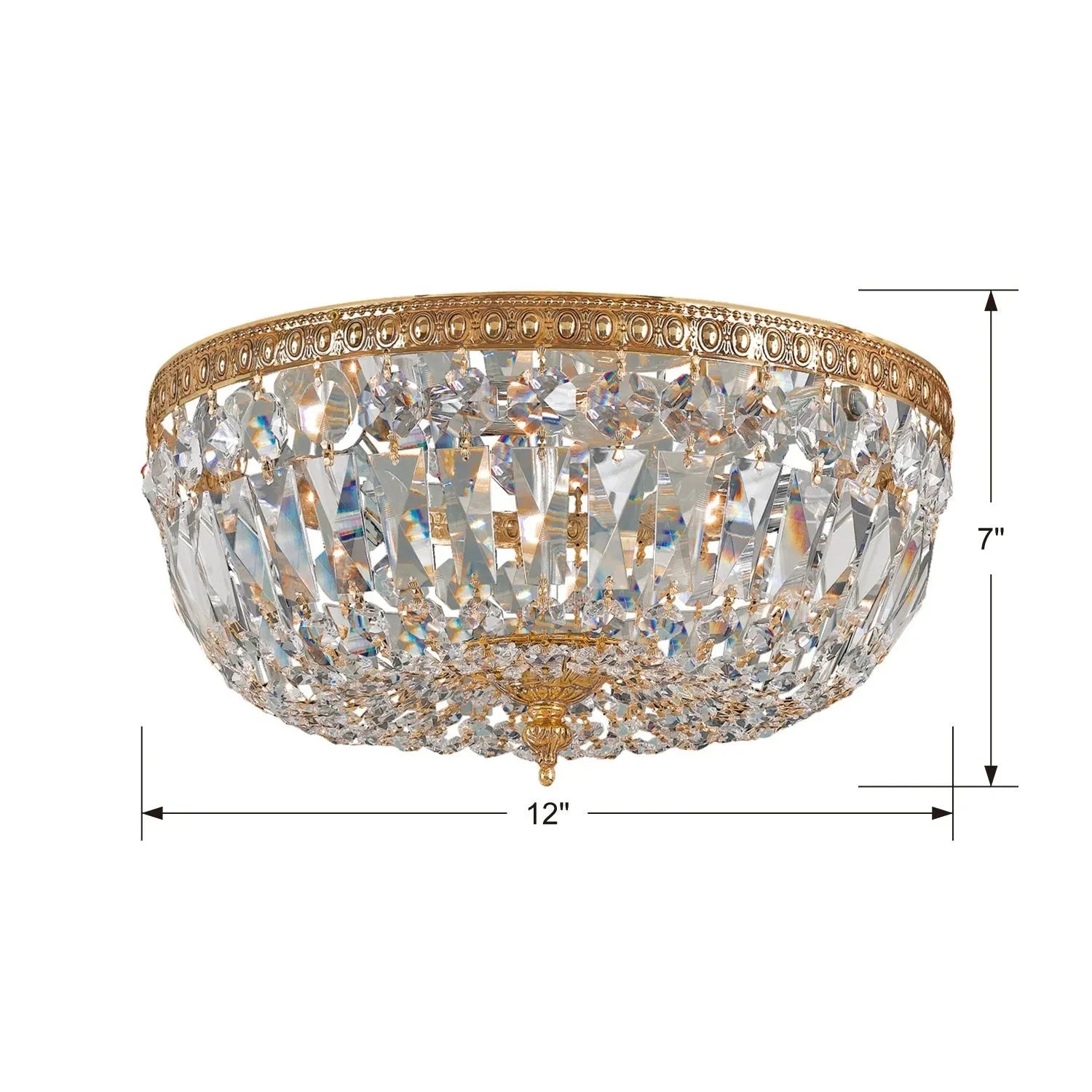 Crystorama - Ceiling Mount Three Light Ceiling Mount - 712-CH-CL-MWP | Montreal Lighting & Hardware