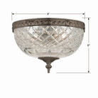Crystorama - Ceiling Mount Two Light Ceiling Mount - 117-8-CH | Montreal Lighting & Hardware