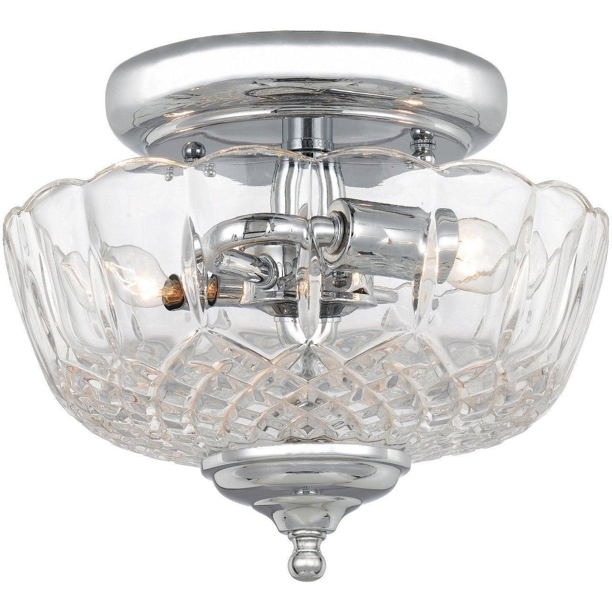 Crystorama - Ceiling Mount Two Light Ceiling Mount - 55-SF-CH | Montreal Lighting & Hardware