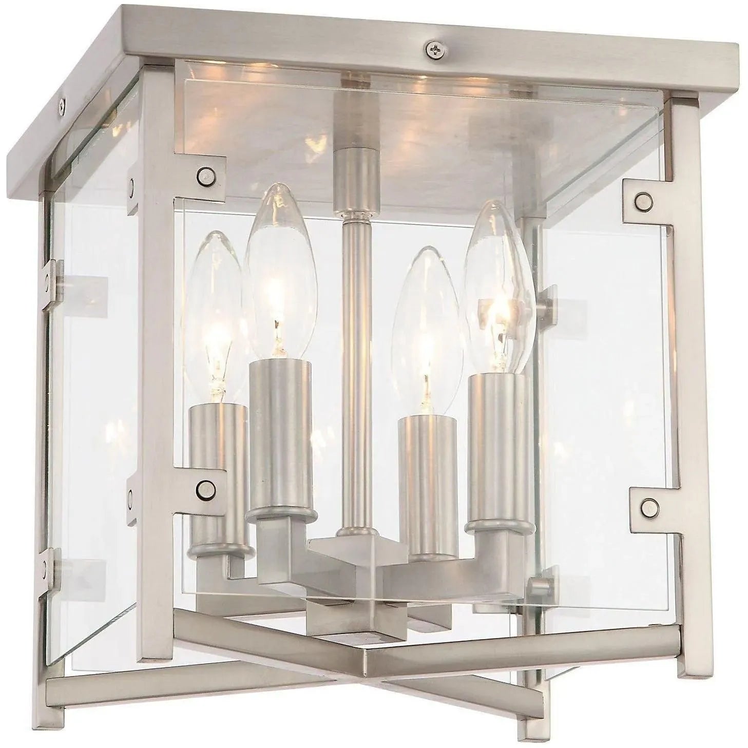 Crystorama - Danbury Four Light Ceiling Mount - DAN-8793-BN | Montreal Lighting & Hardware