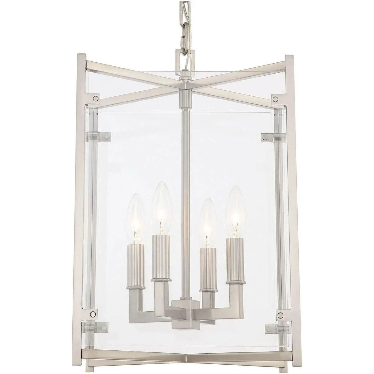 Crystorama - Danbury Four Light Chandelier - DAN-8796-BN | Montreal Lighting & Hardware