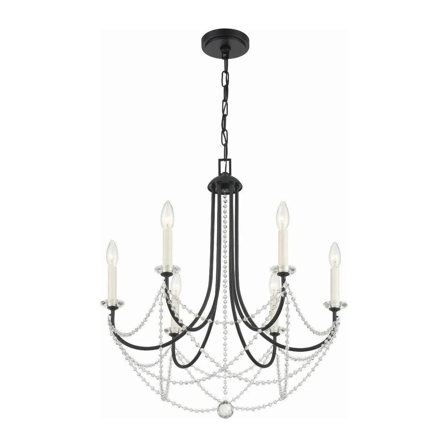 Crystorama - Delilah Chandelier - DEL-90806-AG | Montreal Lighting & Hardware