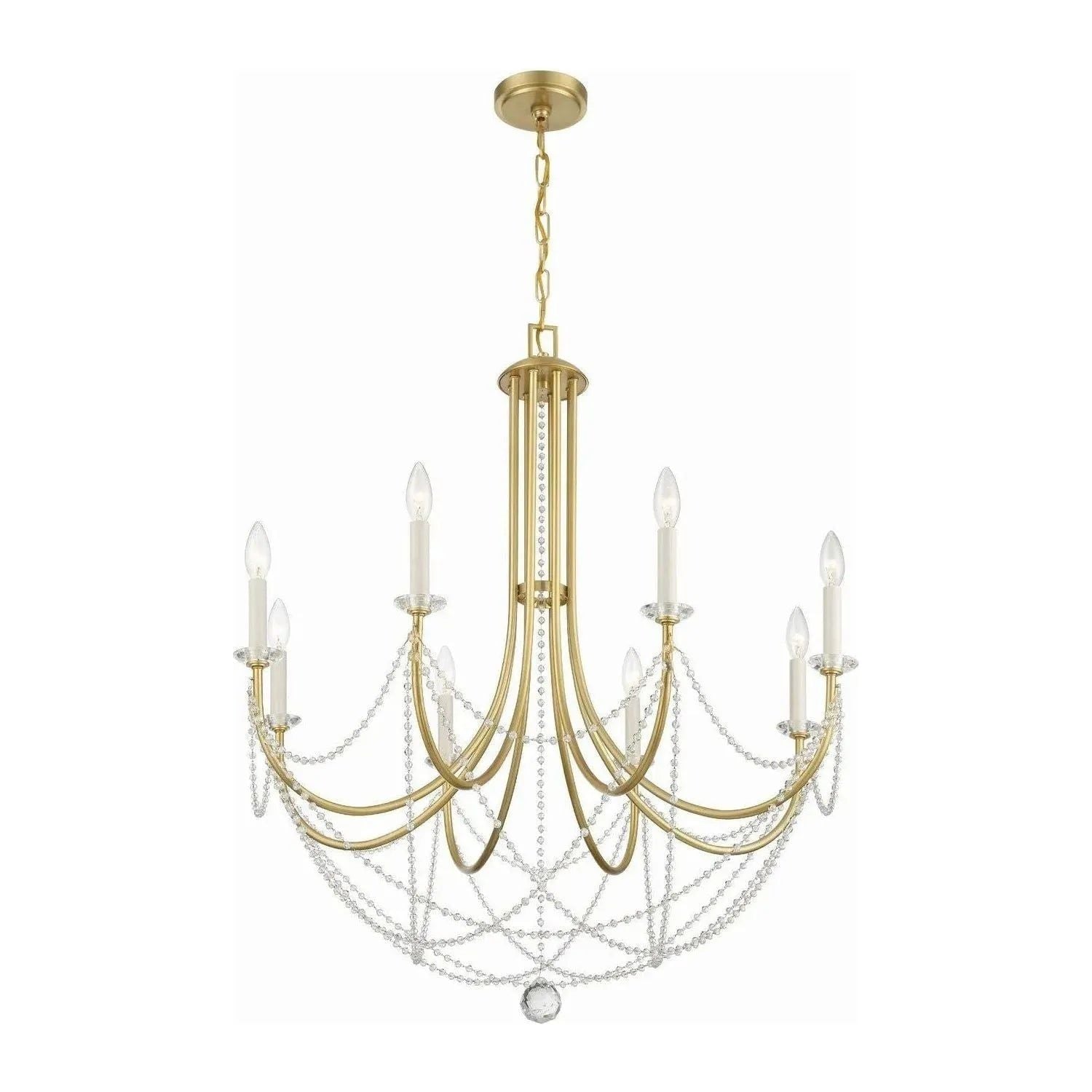 Crystorama - Delilah Chandelier - DEL-90808-AG | Montreal Lighting & Hardware