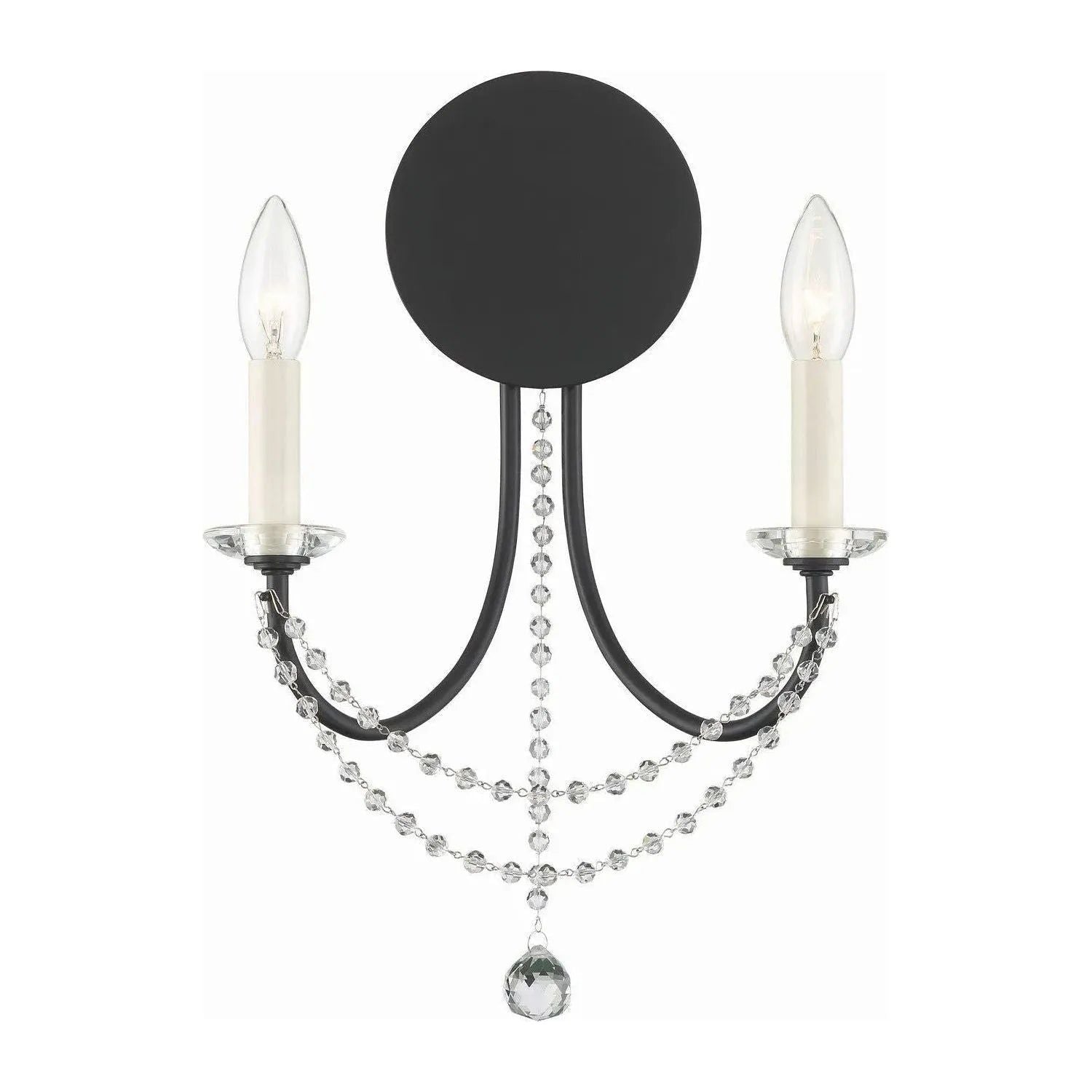 Crystorama - Delilah Wall Mount - DEL-90802-AG | Montreal Lighting & Hardware
