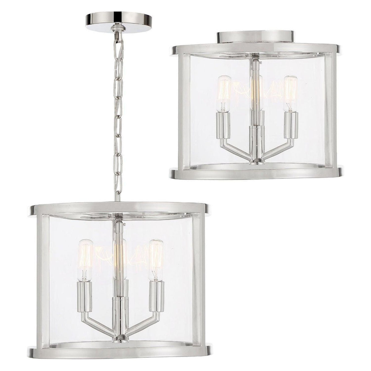 Crystorama - Devon Lantern - DEV-B8003-PN | Montreal Lighting & Hardware