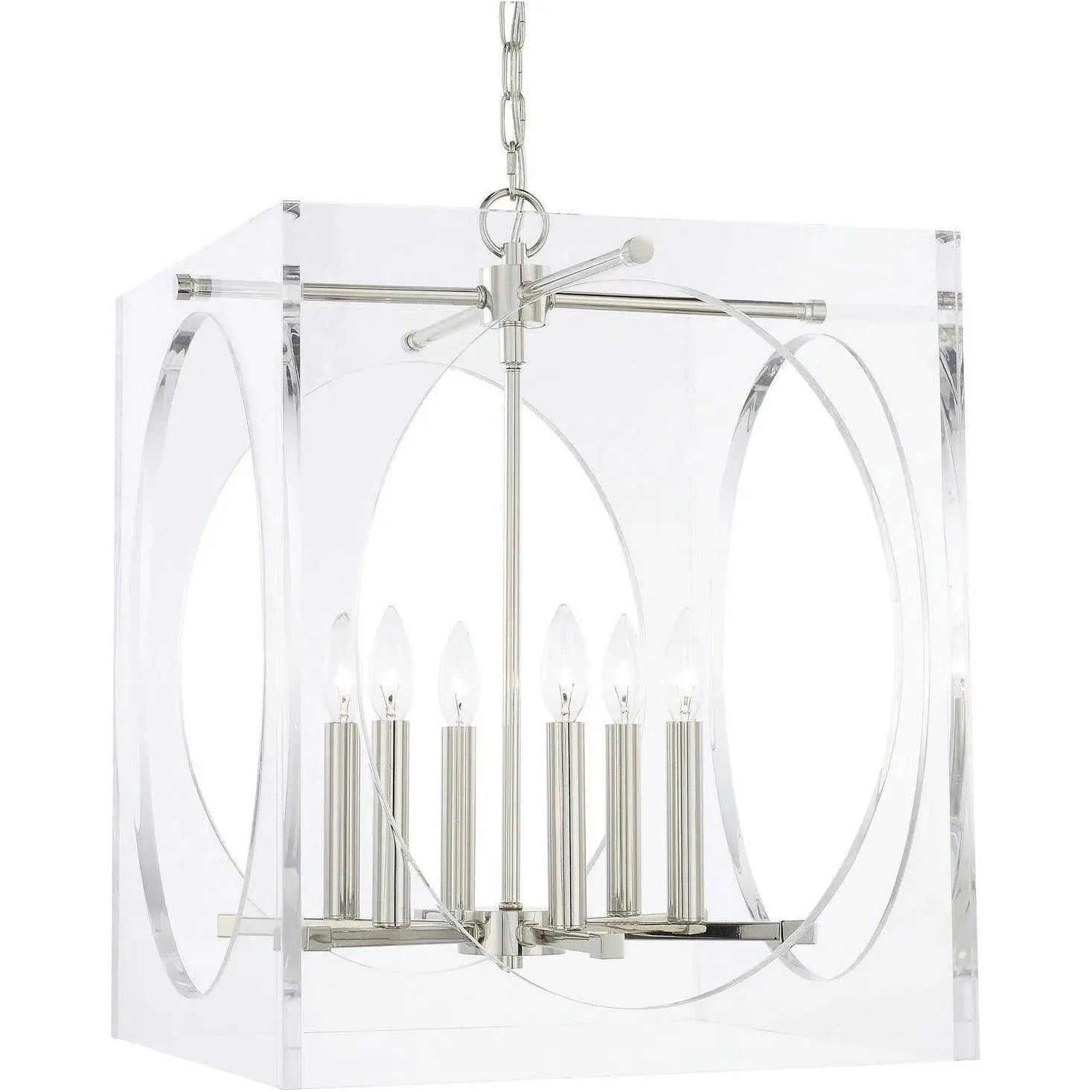 Crystorama - Drake Six Light Chandelier - 8876-PN | Montreal Lighting & Hardware