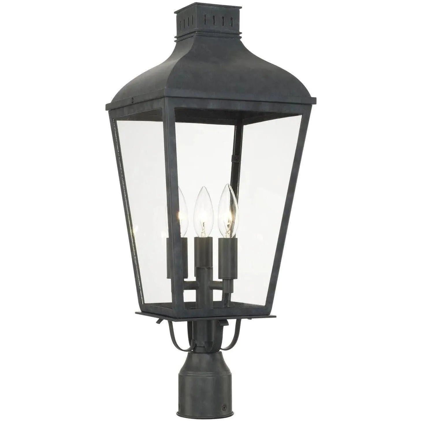 Crystorama - Dumont Three Light Outdoor Lantern Post - DUM-9807-GE | Montreal Lighting & Hardware