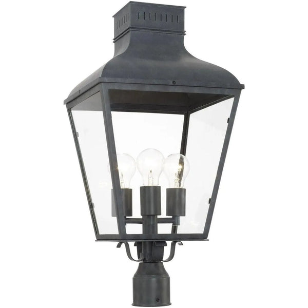 Dumont Three Light Outdoor Lantern Post