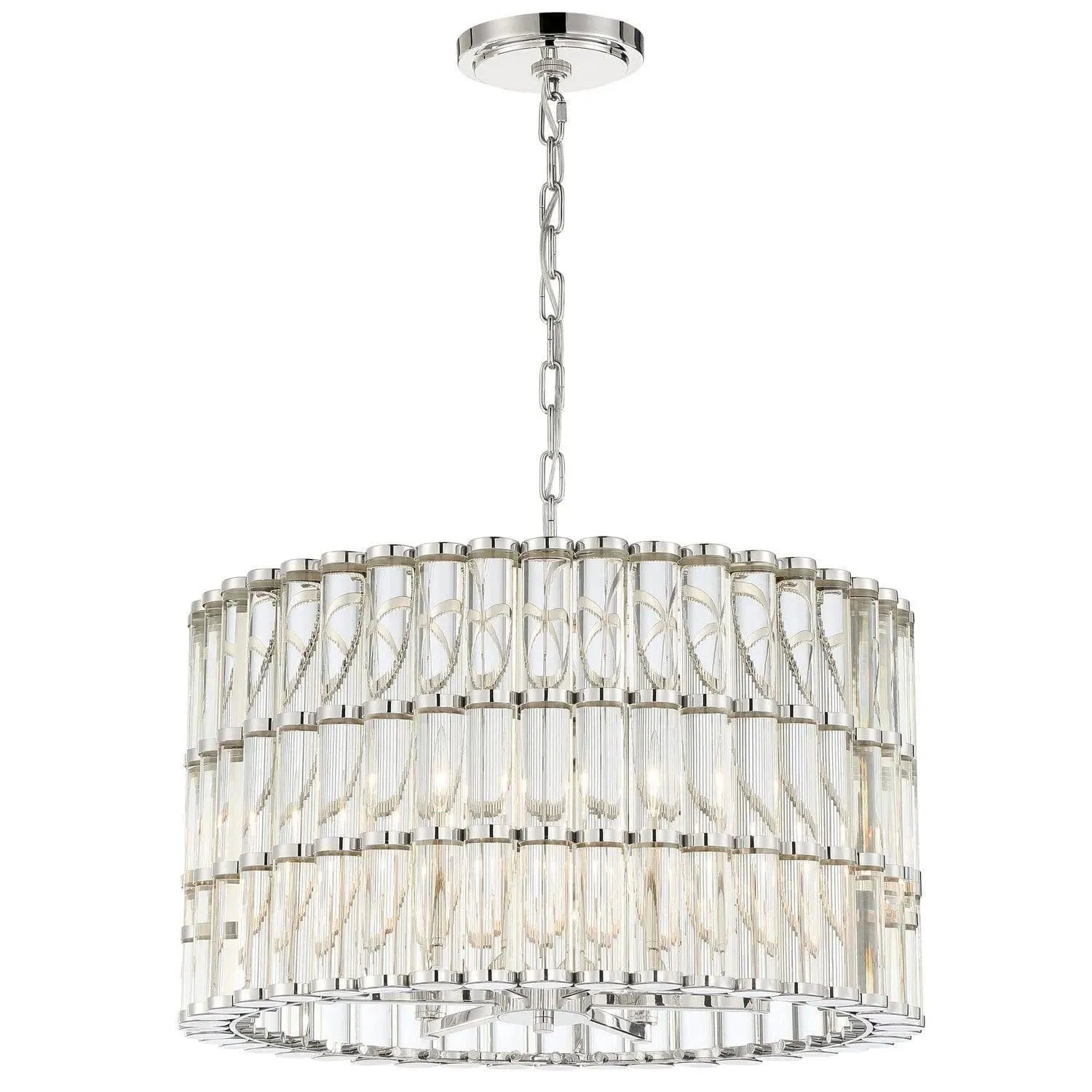 Crystorama - Elliot Chandelier - ELL-B3006-PN | Montreal Lighting & Hardware