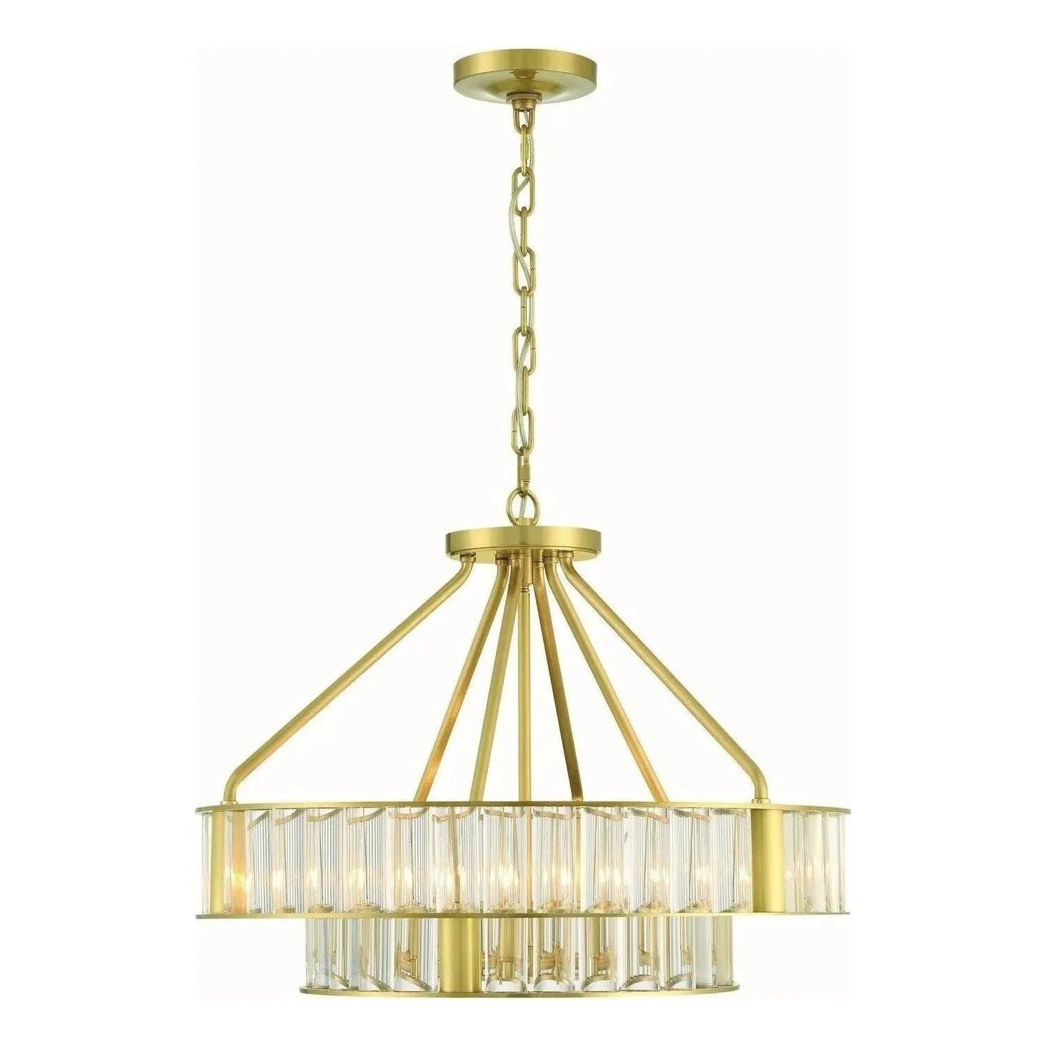 Crystorama - Farris Chandelier - FAR-6006-AG | Montreal Lighting & Hardware