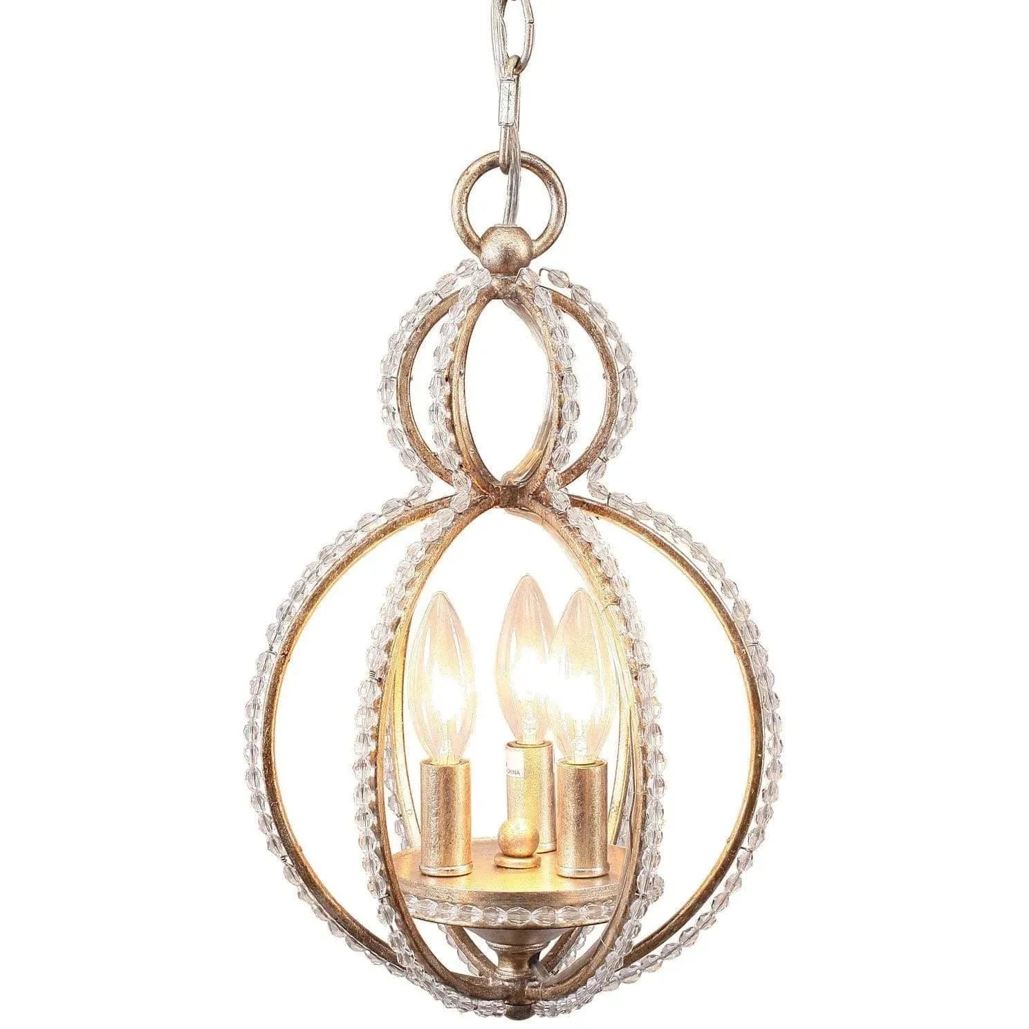 Crystorama - Garland Three Light Mini Chandelier - 6760-DT | Montreal Lighting & Hardware