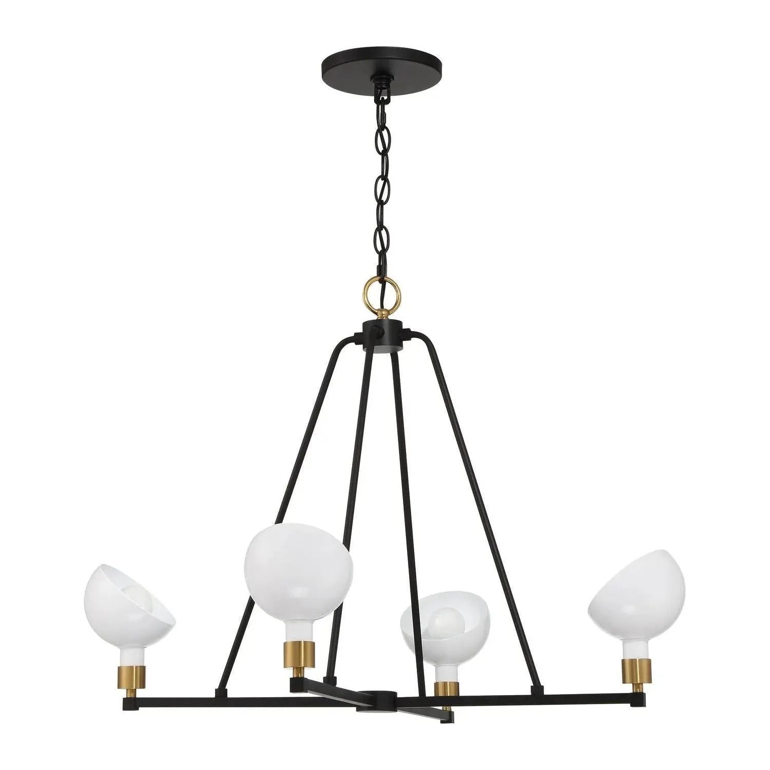 Crystorama - Gigi Chandelier - GIG-814-BK-AG | Montreal Lighting & Hardware
