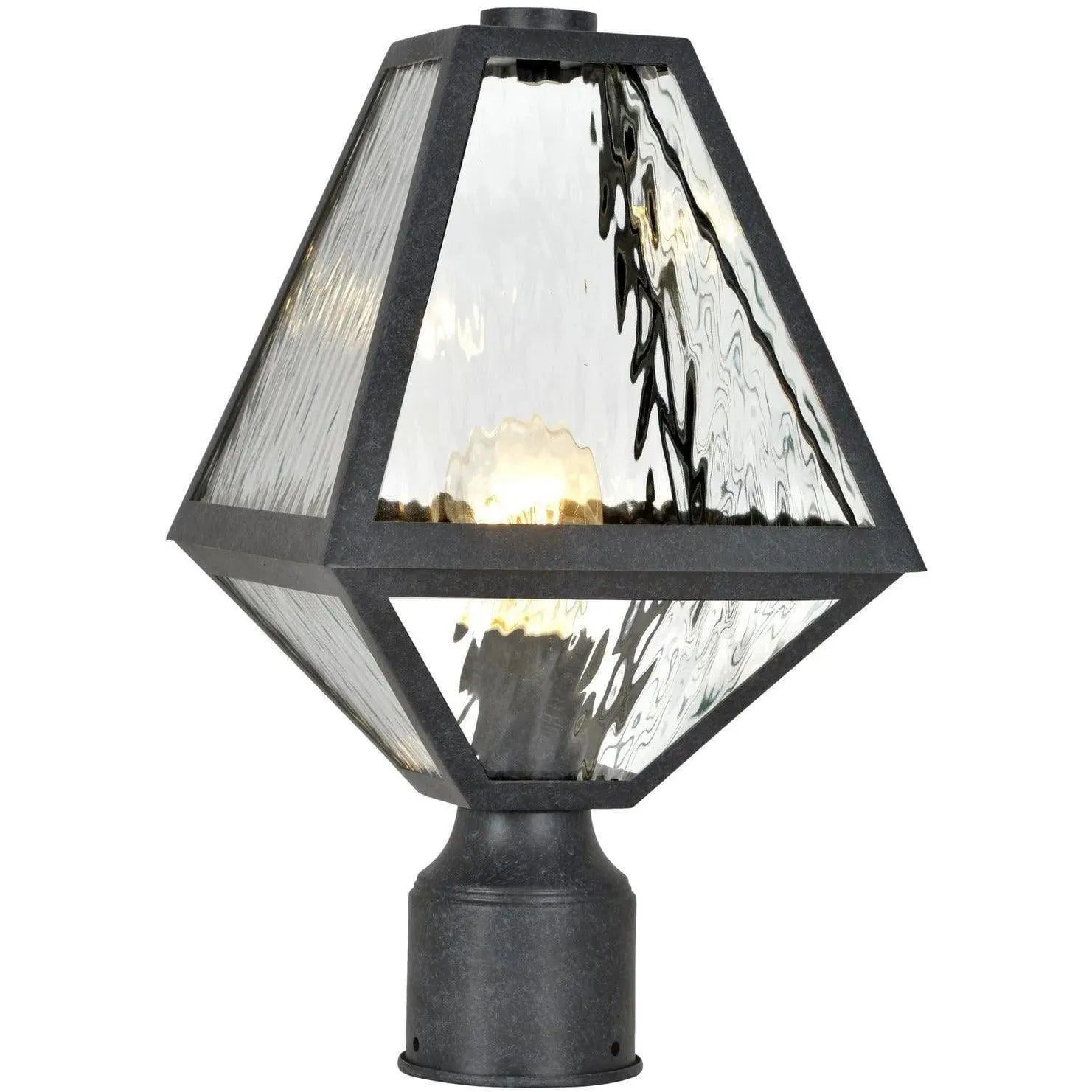 Crystorama - Glacier One Light Outdoor Lantern Post - GLA-9707-OP-BC | Montreal Lighting & Hardware