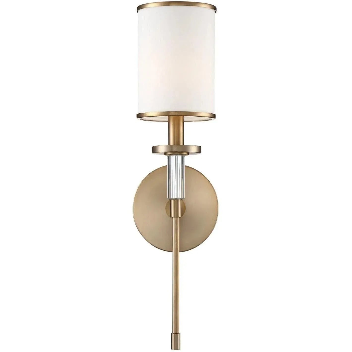 Crystorama - Hatfield One Light Wall Mount - HAT-471-PN | Montreal Lighting & Hardware