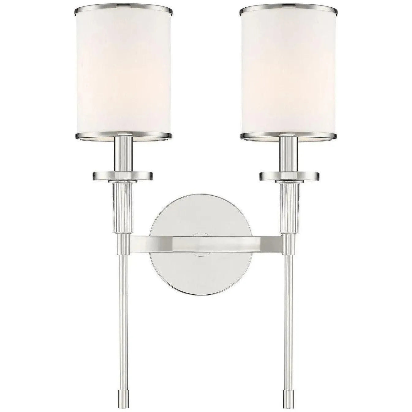 Crystorama - Hatfield Two Light Wall Mount - HAT-472-PN | Montreal Lighting & Hardware