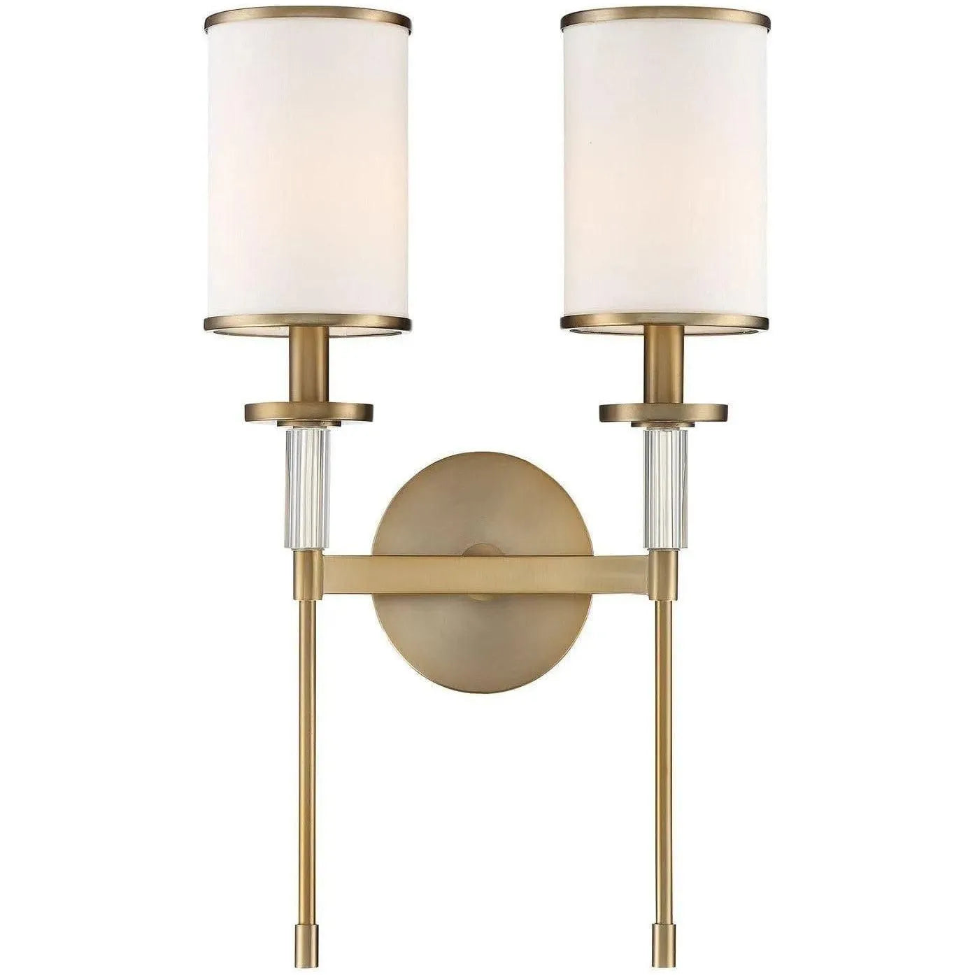 Crystorama - Hatfield Two Light Wall Mount - HAT-472-PN | Montreal Lighting & Hardware