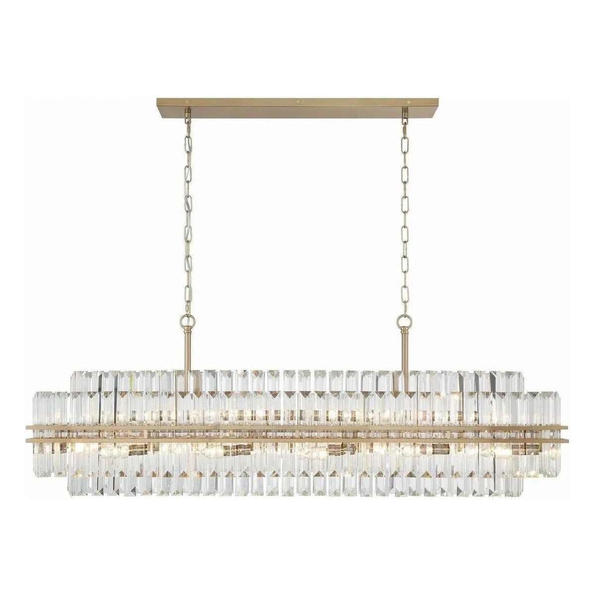 Crystorama - Hayes Linear Chandelier - HAY-1417-AG | Montreal Lighting & Hardware