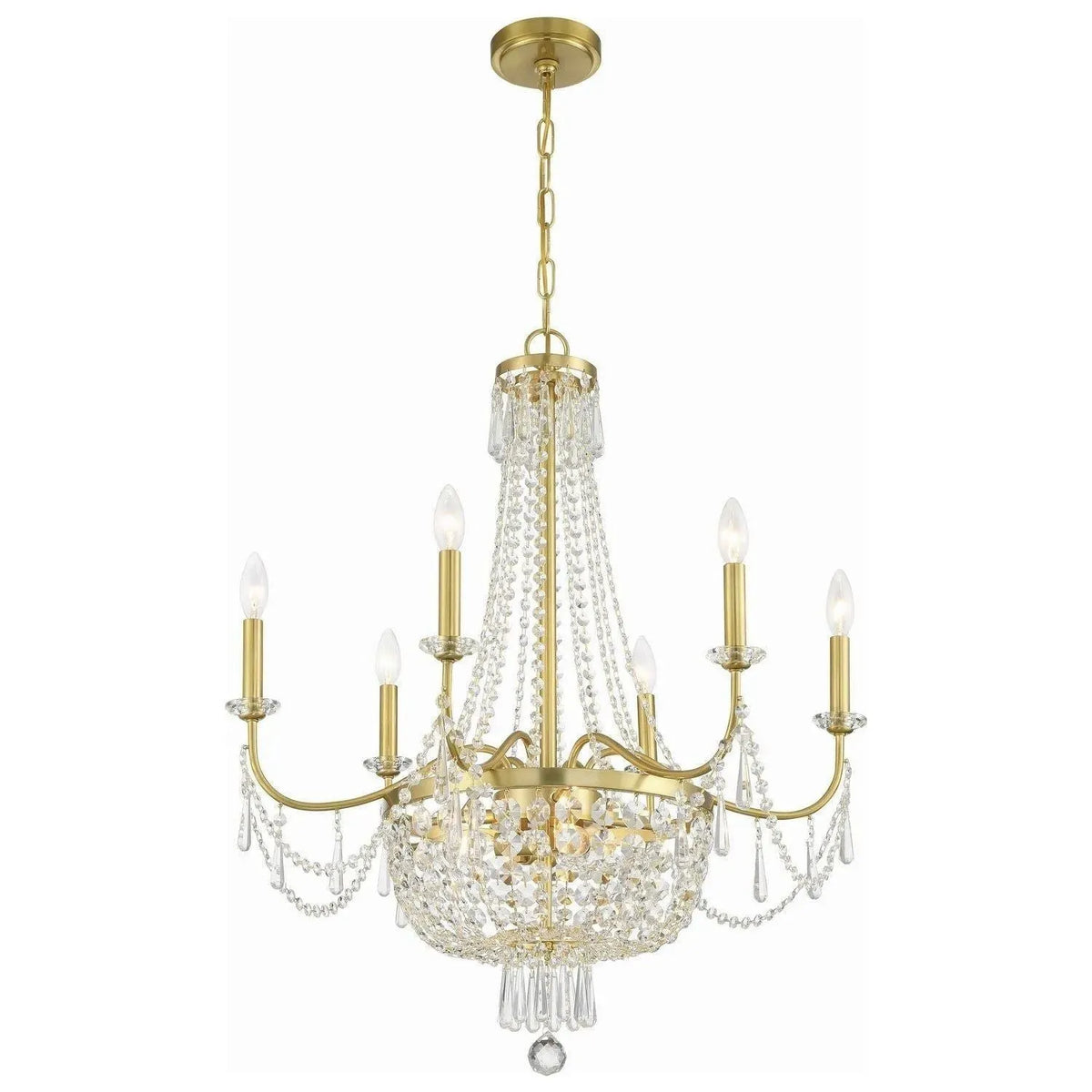 Crystorama - Haywood Chandelier - HWD-7709-AG | Montreal Lighting & Hardware