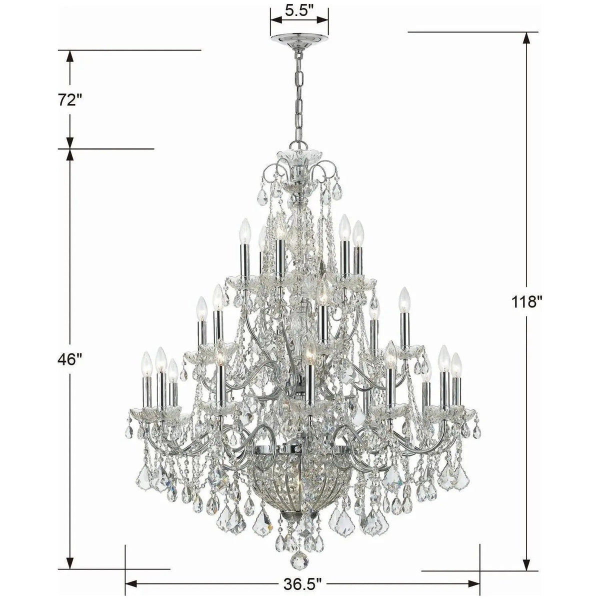 Crystorama - Imperial Chandelier - 3226-CH-CL-I | Montreal Lighting & Hardware