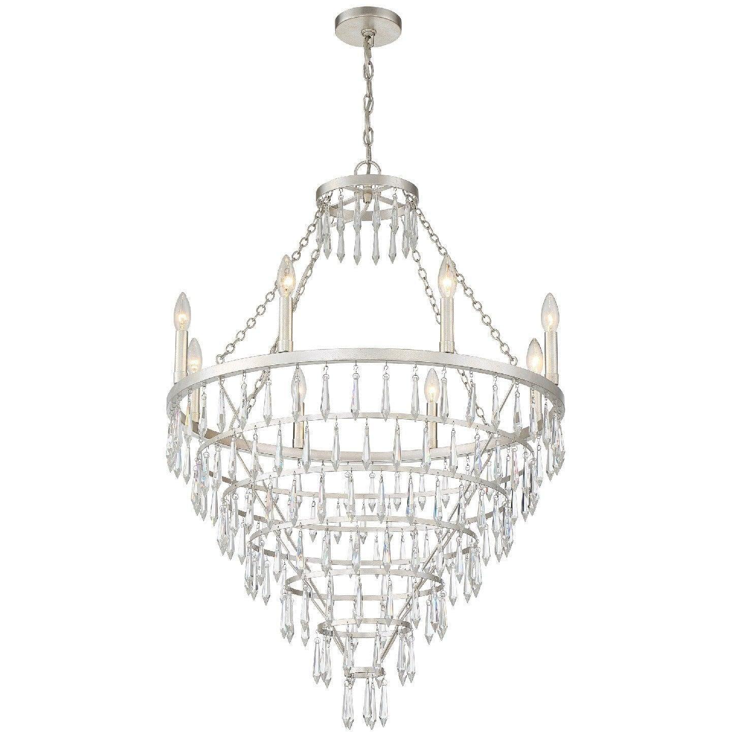 Crystorama - Lucille Eight Light Chandelier - LUC-A9068-SA | Montreal Lighting & Hardware
