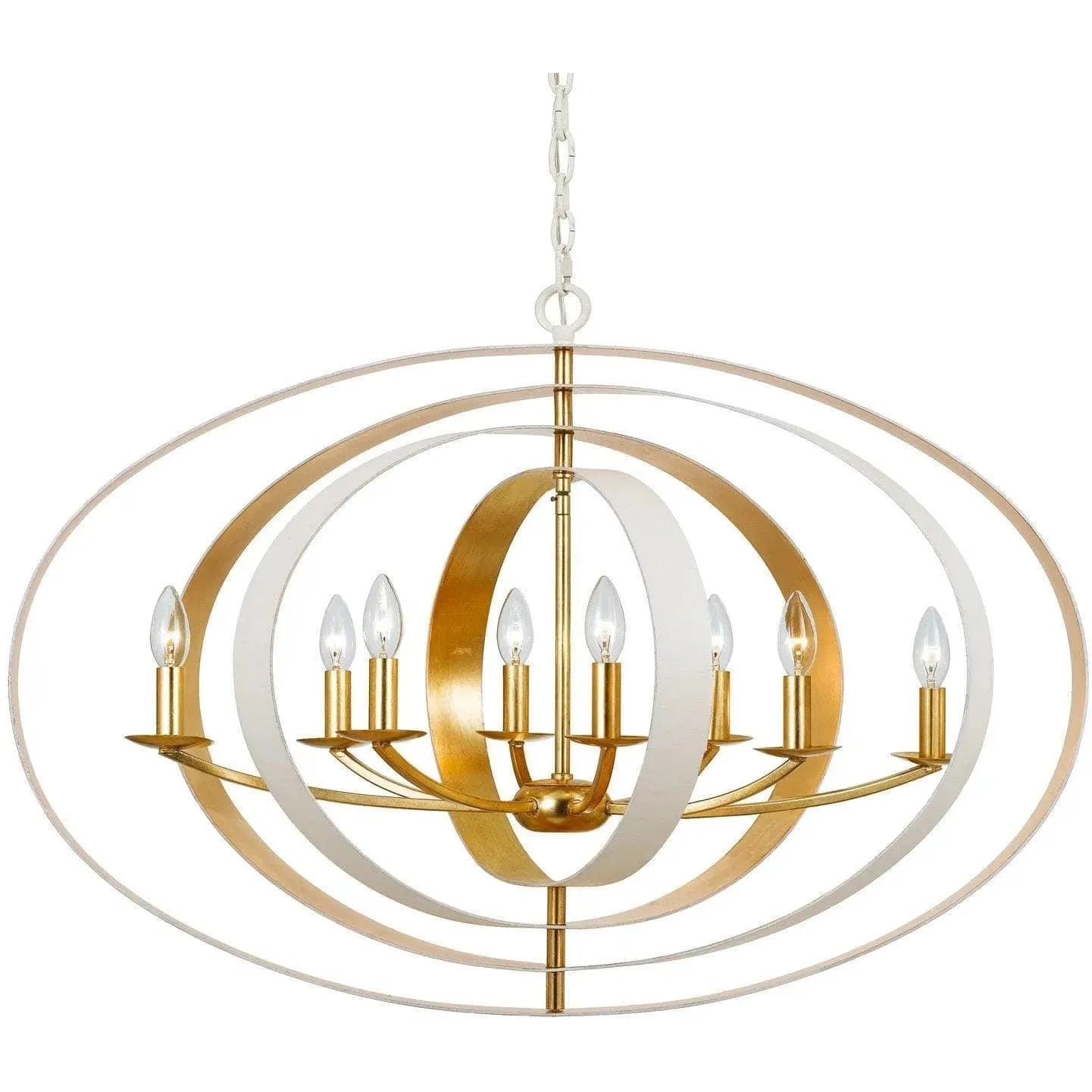 Crystorama - Luna Eight Light Chandelier - 588-EB-GA | Montreal Lighting & Hardware