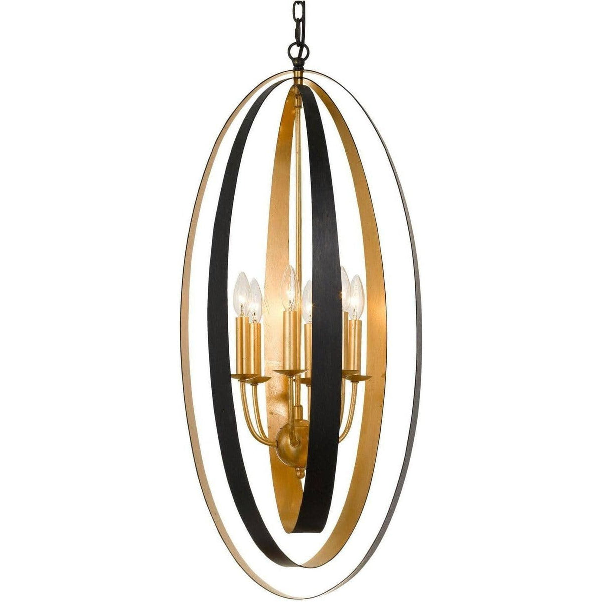 Crystorama - Luna Six Light Chandelier - 597-EB-GA | Montreal Lighting & Hardware