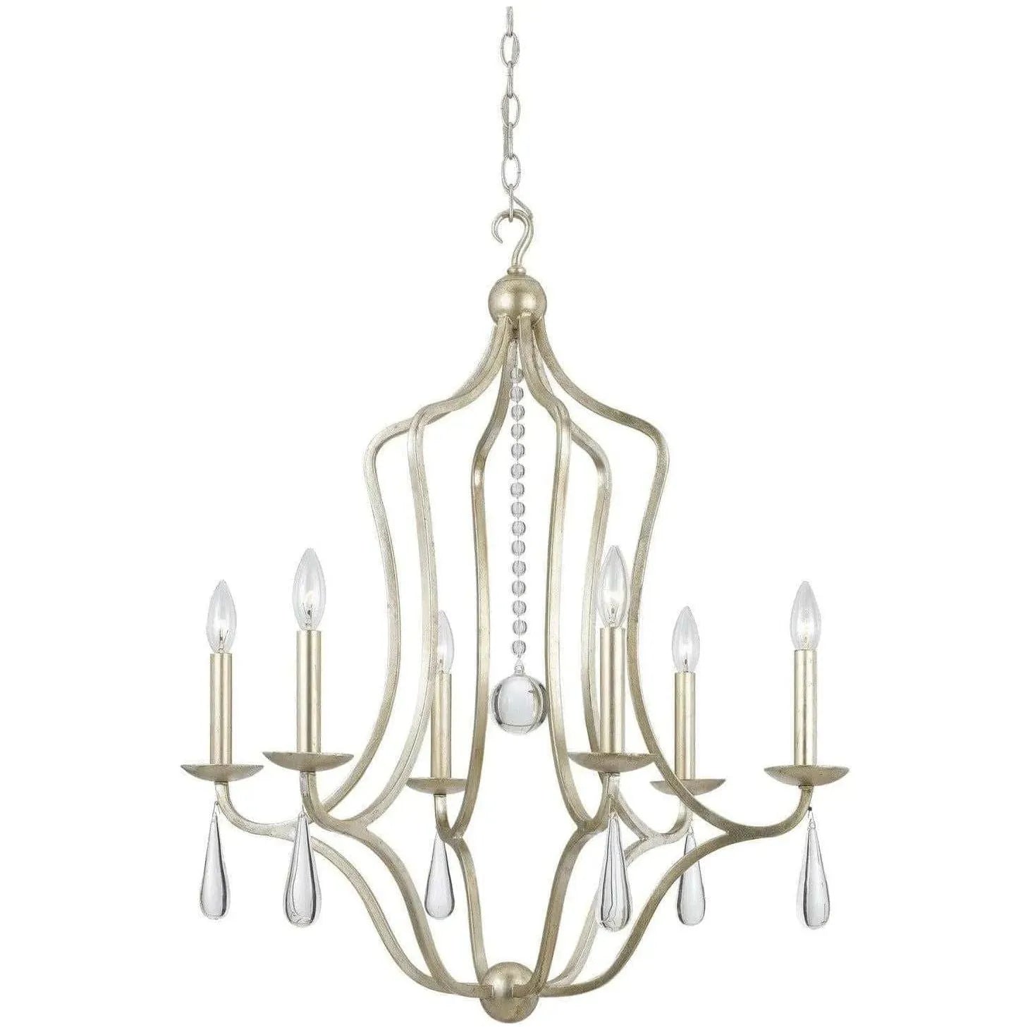 Crystorama - Manning Six Light Chandelier - 5976-SL | Montreal Lighting & Hardware