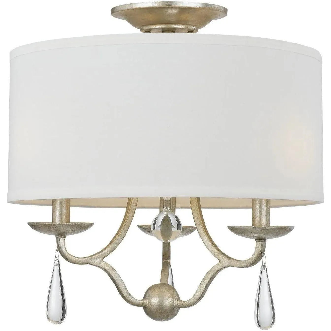 Crystorama - Manning Three Light Ceiling Mount - 5973-SL_CEILING | Montreal Lighting & Hardware